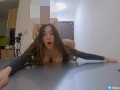 Rough Sex with a  Girlfriend on her kitchen table cum on her stomach