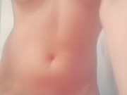 18 yr old girl shows off body in her bathroom on snap
