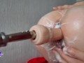 Sex machine dildo in pussy!