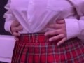 japanese girl stripteases in school girl outfit 