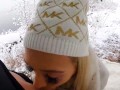 PUCK BUNNY takes the Stick in the SNOW