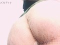 Carlycurvy slapping her ass hard in a short skirt 