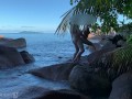 spying a nude honeymoon couple - sex on public beach in paradise