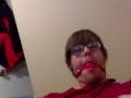 Gagging myself and cumming quickly