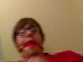 Gagging myself and cumming quickly