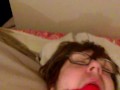 Gagging myself and cumming quickly