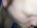 Sloppy deepthroat quickie from hot milf 