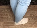 Sexy student after study snow dirty socks and stinky foot domination pov