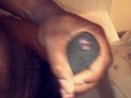 morning wood with thick cumload in the shower