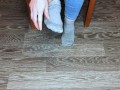 teen girl shows her socks and foot fetish pov