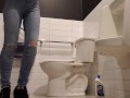 Playtime At The Urinal: Standing Piss Through My Fly Like A Man