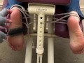 Massage chair feet tickling- torture 