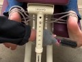 Massage chair feet tickling- torture 