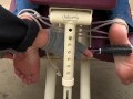 Massage chair feet tickling- torture 