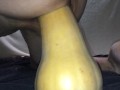 huge vegetable stretching training and juicy gape