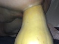 huge vegetable stretching training and juicy gape