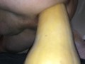 huge vegetable stretching training and juicy gape