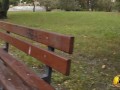 Public masturbate Katerina Hartlova City Park in pantyhose