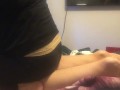 Mean girl ties up guy for 2 ruin Orgasm in a row and cum block 
