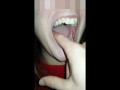 Girl hard biting finger (Sensitive Content)