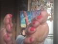 Sexy dirty feet ignore and smoking. POV - OlgaNovem
