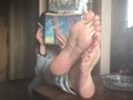 Sexy dirty feet ignore and smoking. POV - OlgaNovem