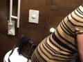 Masturbation in a public toilet