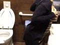 Masturbation in a public toilet