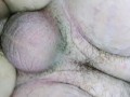 Up close chubby pussy fuck huge creampie leaking out of loose pussy