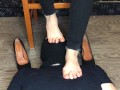 kelly_feet mistress dominates in black nylon socks and foot fetish