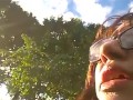 Taking a sun sitting on the grass