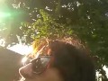 Taking a sun sitting on the grass