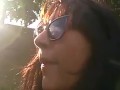 Taking a sun sitting on the grass