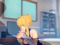 Fate/Grand Order — Artoria Pendragon (Lancer) makes you cum 3 times