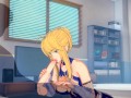 Fate/Grand Order — Artoria Pendragon (Lancer) makes you cum 3 times