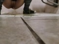 Slow Mo Piss On The Floor from a tiny man's pov