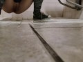 Slow Mo Piss On The Floor from a tiny man's pov