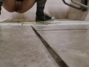 Slow Mo Piss On The Floor from a tiny man's pov