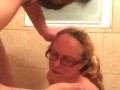 Handcuff slut gets golden shower 