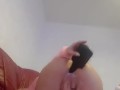 British chav fucks her pussy hardcore mums brush . Eats her creamy squirt