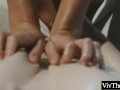 Sexy masseuse brings busty teen to orgasm by fingering her hot pussy