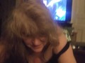 QUEENMILF SUCKS ME OFF WHILE I WATCH HER VINTAGE 90S PORN