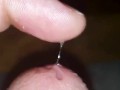 Playing with precum in slowmo