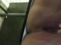 Play with pussy in public shower