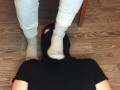 sexy girl after gym in nike gray socks domination and gagging socks