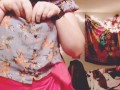Curvy murrsuiter does a strip tease