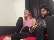 Creampies and video games! Big ass white girl riding fat cock