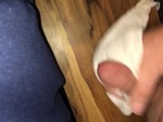 Quick cum with girlfriends dirty panties