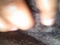 Showcasing my hairy wet pussy with a swollen clit