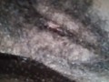 Showcasing my hairy wet pussy with a swollen clit